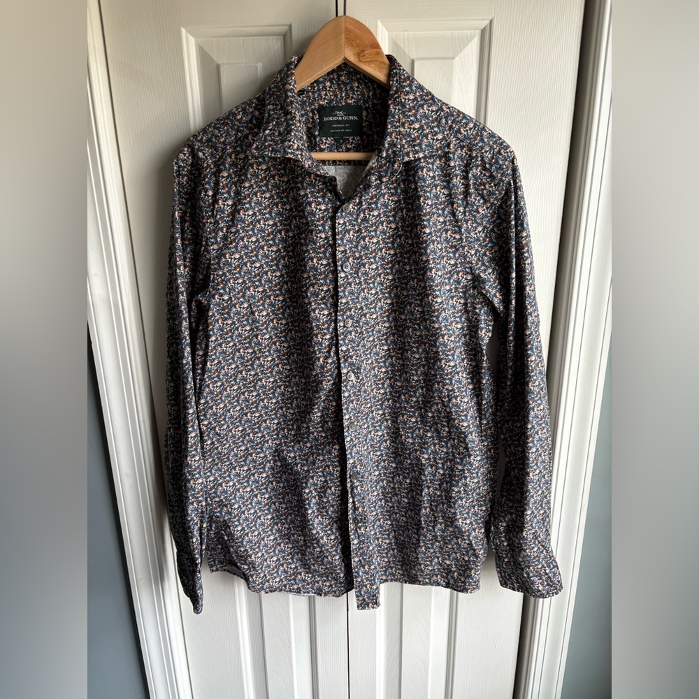 Rodd & Gunn Mens Floral Print Long Sleeve Button Down Size Small